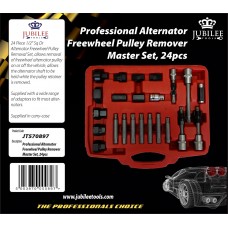 Professional Alternator Freewheel Pulley Remover Master Set, 24pcs