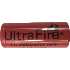 Li- ion Red Battery 26650 6000 mAH 3.7V 